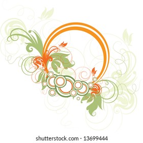Floral abstract banner