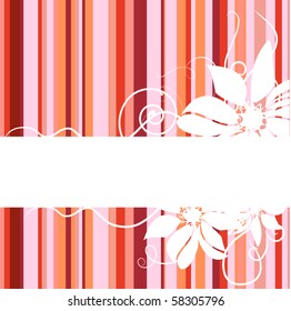 Floral abstract banner. Vector illustration