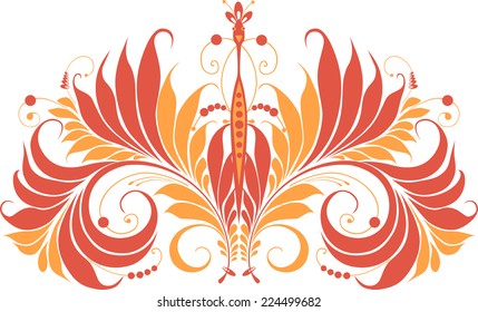 floral abstract bird