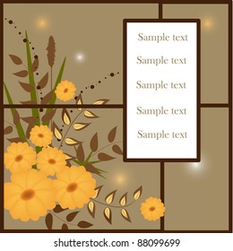 Floral abstract card