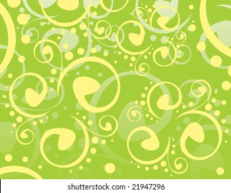 Floral abstract color background - vector