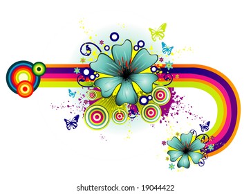 floral abstract composition