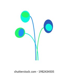Floral abstract composition. Vector illustration.