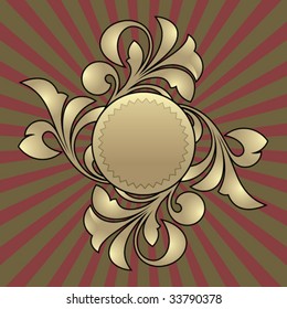 Floral abstract with decorative elements