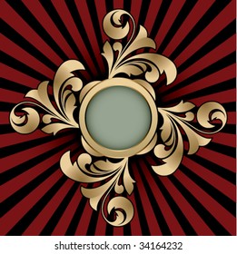 Floral abstract with decorative elements