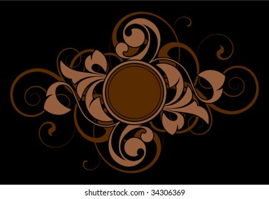 Floral abstract with decorative elements