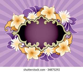 Floral abstract with decorative elements