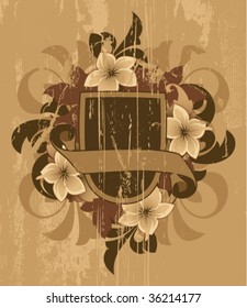 Floral abstract with decorative elements
