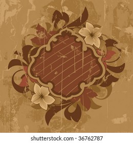 Floral abstract with decorative elements