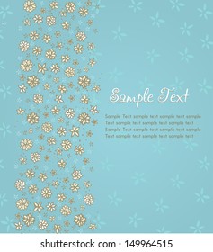 Floral abstract delicate background with place for your text. Template for design greeting card
