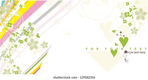 Floral abstract design element