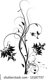 Floral abstract design element