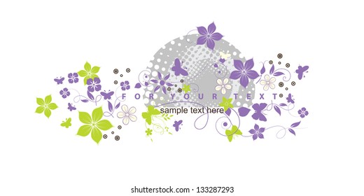 Floral abstract design element