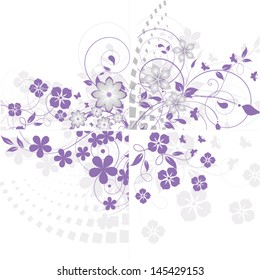 Floral abstract design element