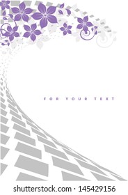 Floral abstract design element