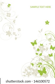 Floral abstract design element