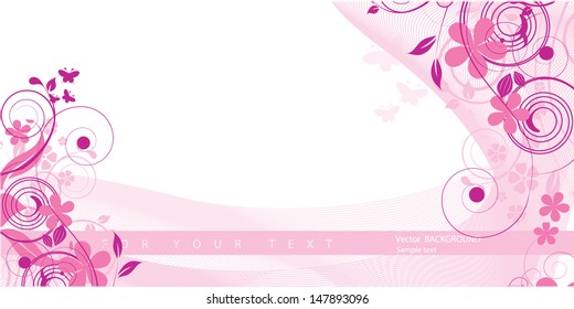 Floral abstract design element