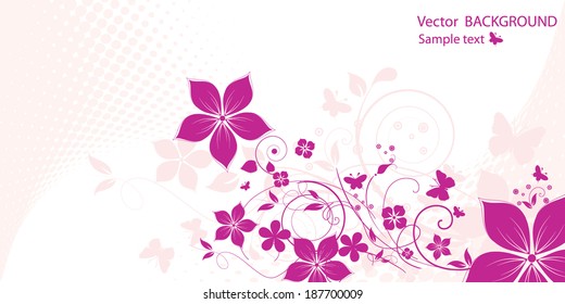 Floral abstract design element