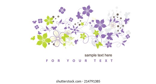 Floral abstract design element