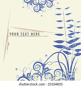 Floral abstract design element