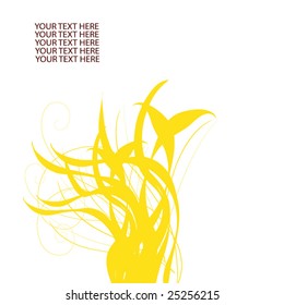 Floral abstract design element