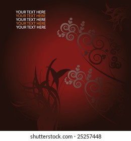 Floral abstract design element