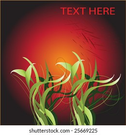 Floral abstract design element