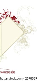 Floral abstract design element
