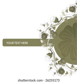 Floral abstract design element