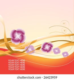 Floral abstract design element