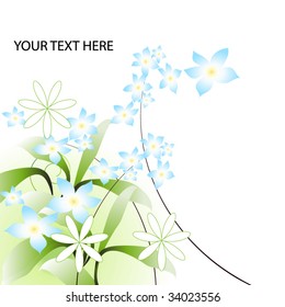 Floral abstract design element