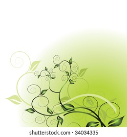 Floral abstract design element