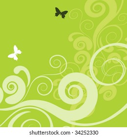 Floral abstract design element