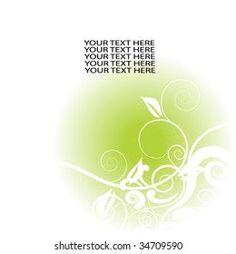 Floral abstract design element