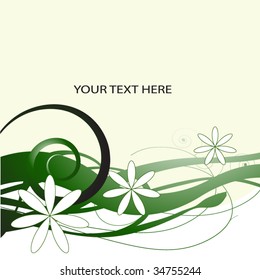Floral abstract design element