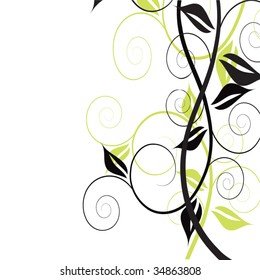Floral abstract design element