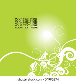 Floral abstract design element