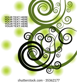 Floral abstract design element