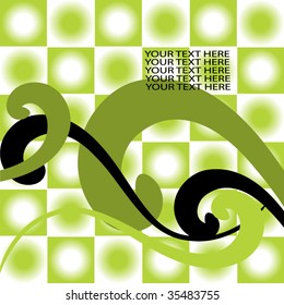 Floral abstract design element