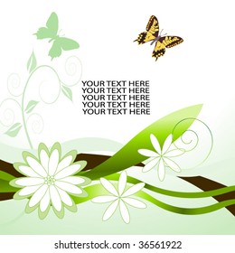 Floral abstract design element