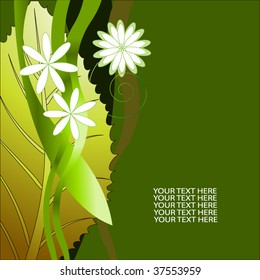 Floral abstract design element