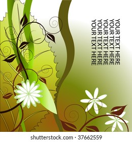 Floral abstract design element