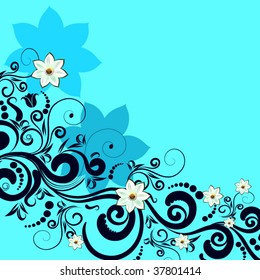 Floral abstract design element