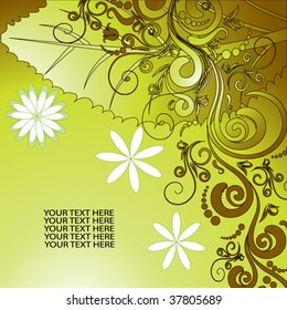 Floral abstract design element