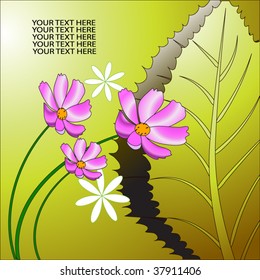 Floral abstract design element
