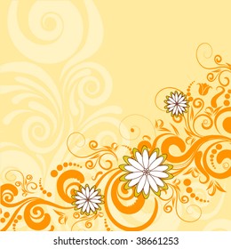 Floral abstract design element