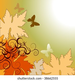  Floral abstract design element
