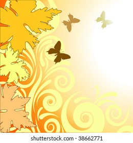  Floral abstract design element