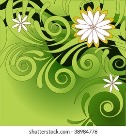 Floral abstract design element