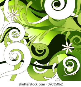 Floral abstract design element